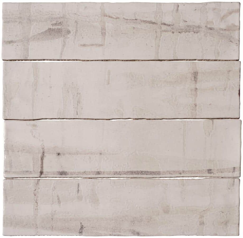 ANDOVA Homage Loyalty Gray/White 3 in. x 12 in. Textured Look Porcelain Subway Wall Tile (4.85 sq. ft./Case)