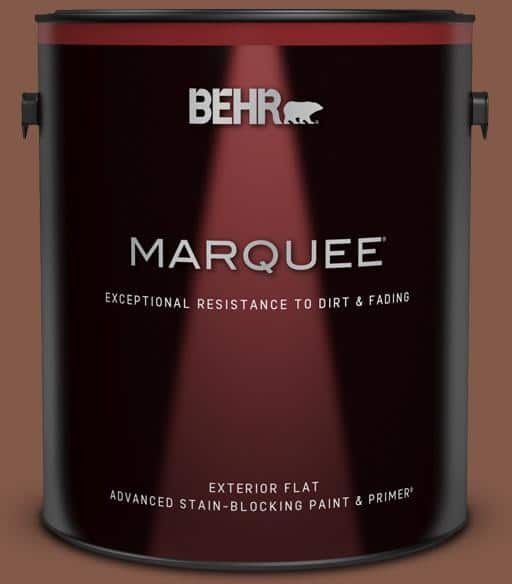 BEHR MARQUEE 1 gal. #QE-15 Iron Oxide Flat Exterior Paint & Primer