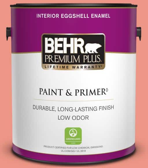 BEHR PREMIUM PLUS 1 gal. #P180-4 Guava Jelly Eggshell Enamel Low Odor Interior Paint & Primer