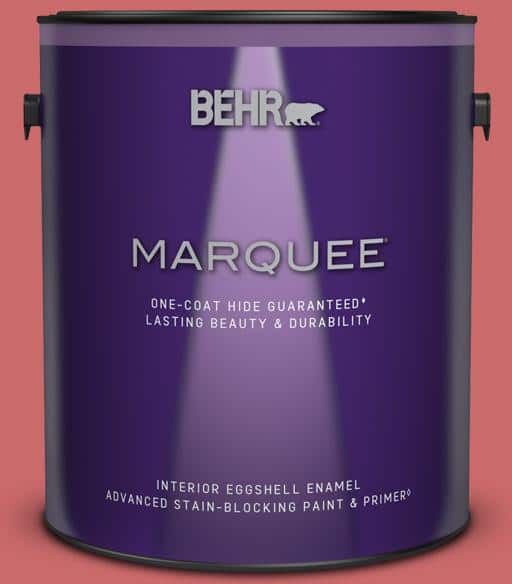 BEHR MARQUEE 1 gal. #MQ4-02 Strawberry Wine One-Coat Hide Eggshell Enamel Interior Paint & Primer