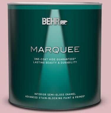 BEHR MARQUEE 1 qt. #S130-2 Shy Smile Semi-Gloss Enamel Interior Paint & Primer