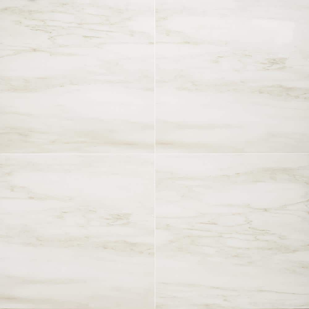 Ivy Hill Tile Saroshi Dolomite Snow 23.62 in. x 23.62 in. Matte Marble Look Porcelain Floor and Wall Tile (15.5 sq. ft./Case)