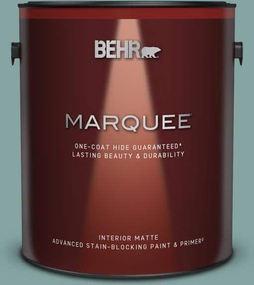 BEHR MARQUEE 1 gal. #PPU13-08 Venus Teal One-Coat Hide Matte Interior Paint & Primer