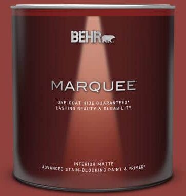 BEHR MARQUEE 1 qt. #PPF-40 Rocking Chair Red Matte Interior Paint & Primer