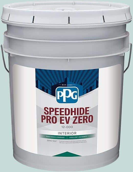 Speedhide Pro EV Zero 5 gal. PPG1146-3 Julep Green Semi-Gloss Interior Paint