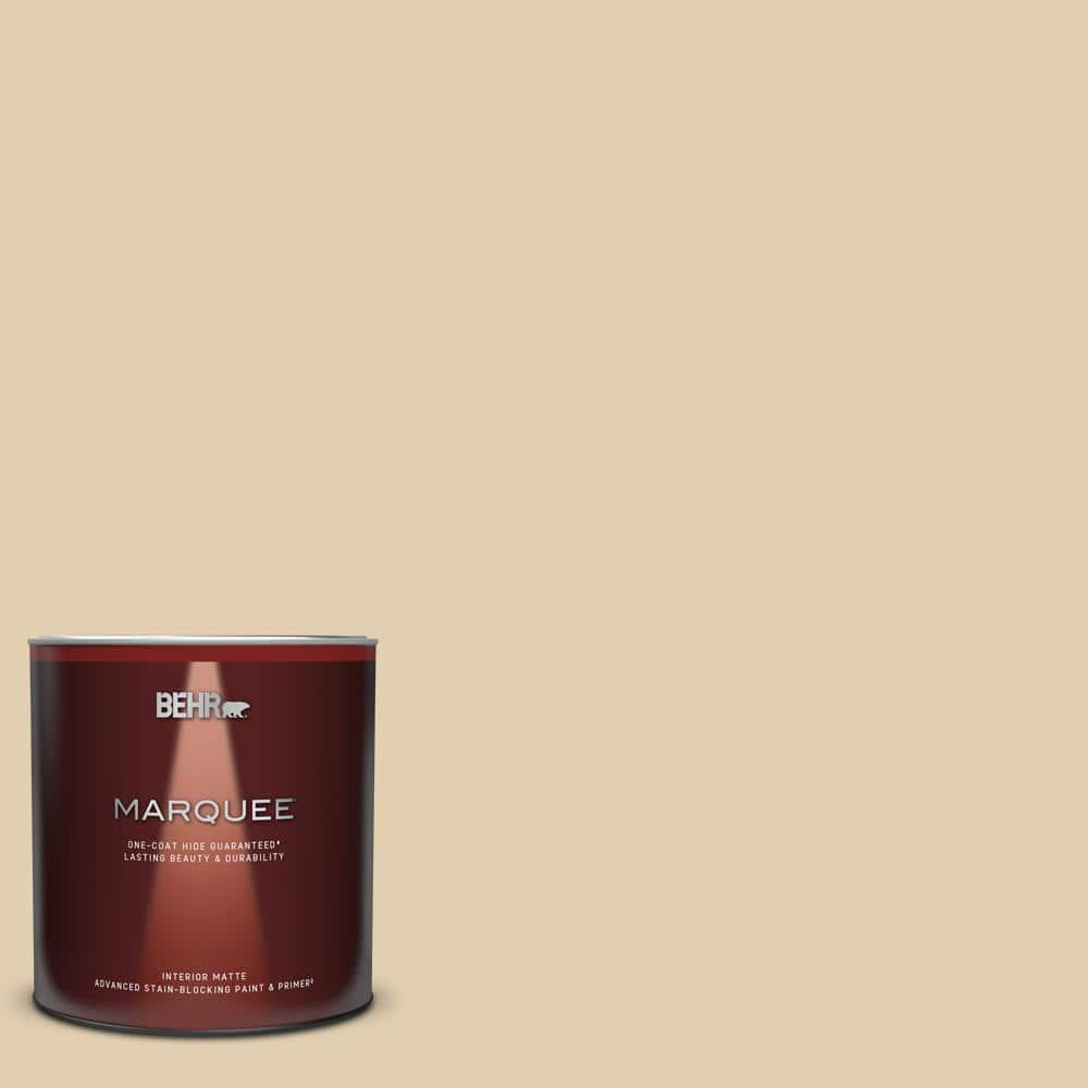 BEHR MARQUEE 1 qt. Home Decorators Collection #HDC-AC-09 Concord Buff Matte Interior Paint & Primer