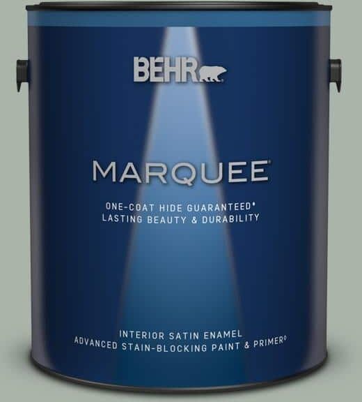 BEHR MARQUEE 1 gal. #BXC-38 Alpine Air Satin Enamel Interior Paint & Primer