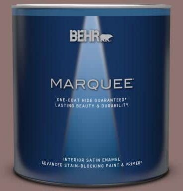 BEHR MARQUEE 1 qt. #720B-5 Bitter Briar Satin Enamel Interior Paint & Primer