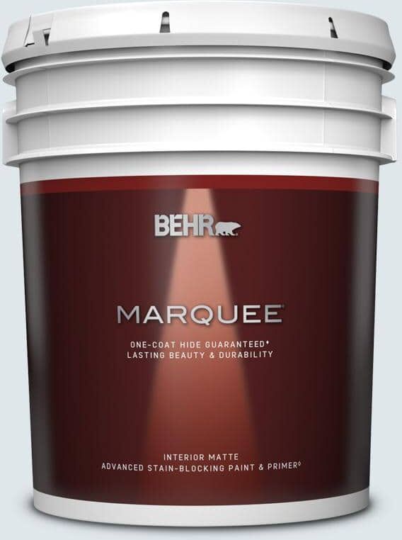 BEHR MARQUEE 5 gal. #570E-1 Glass Bead Matte Interior Paint & Primer