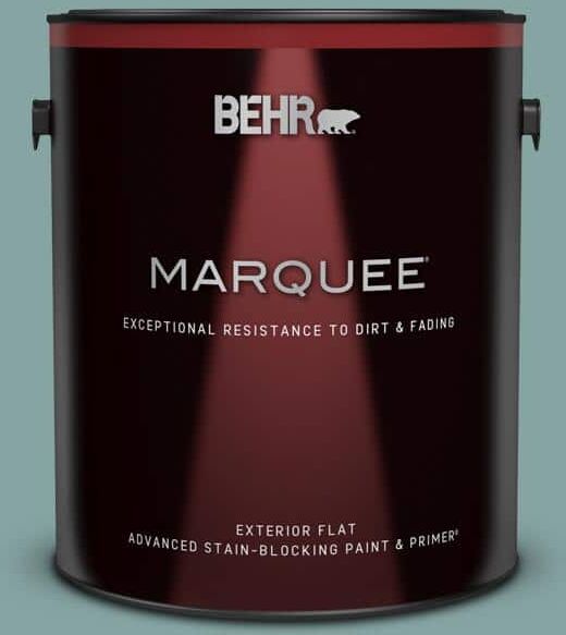 BEHR MARQUEE 1 gal. #PPU13-08 Venus Teal Flat Exterior Paint & Primer