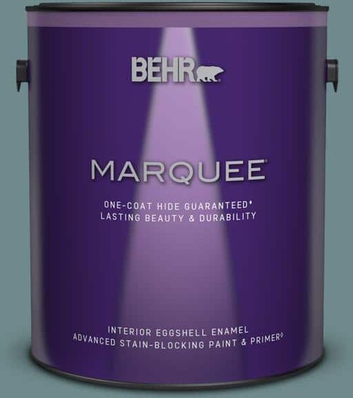 BEHR MARQUEE 1 gal. #PPU13-06 Polaris Blue Eggshell Enamel Interior Paint & Primer