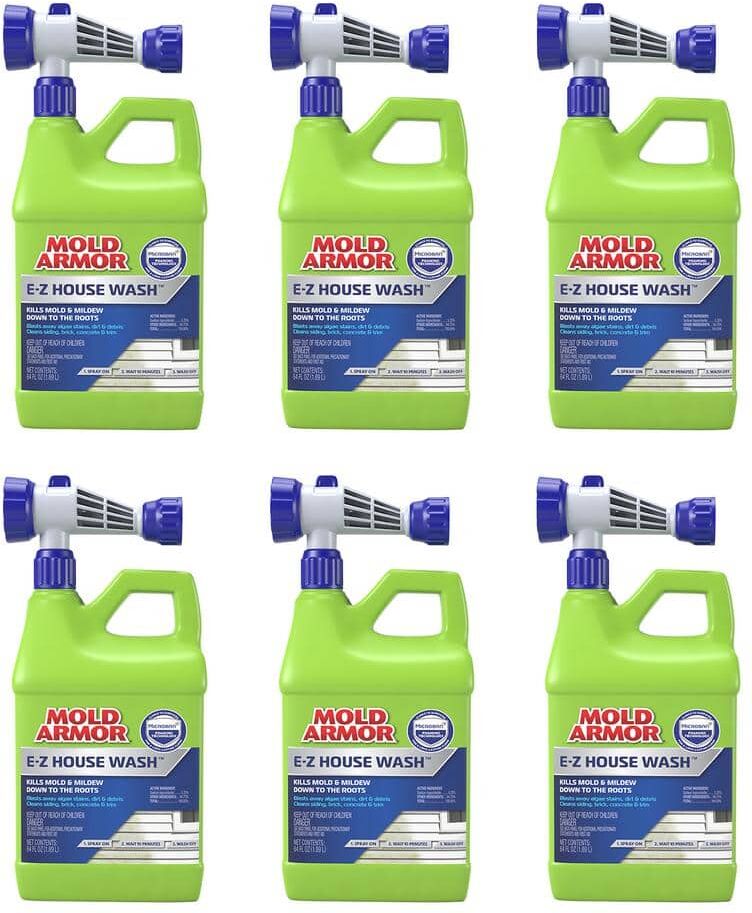 Mold Armor 64 oz. House Wash Hose End Sprayer Mold and Mildew Remover (6-Pack)