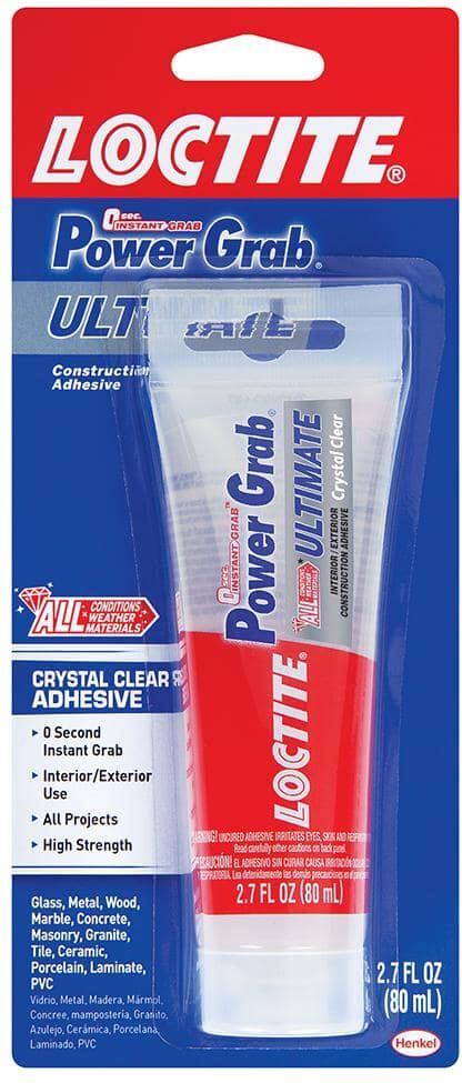 Loctite Power Grab Ultimate Instant Grab 2.7 oz. SMP Construction Adhesive Crystal Clear Tube (6 pack)