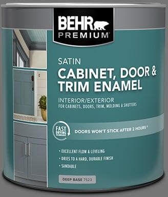 BEHR PREMIUM 1 qt. #N520-5 Iron Mountain Satin Enamel Interior/Exterior Cabinet, Door & Trim Paint