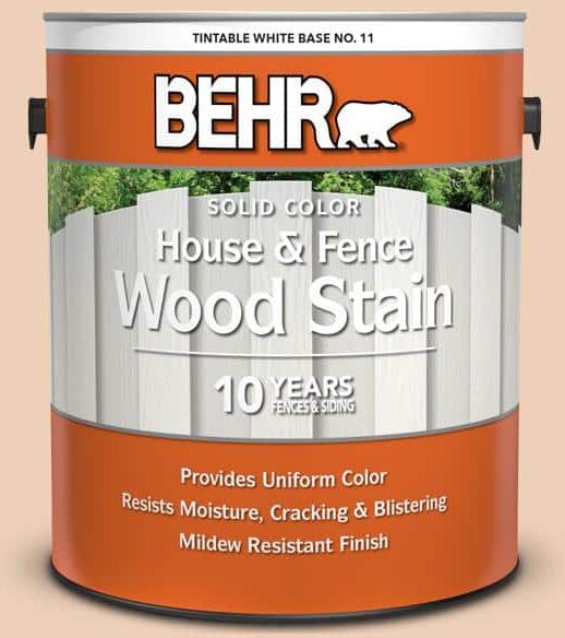 BEHR 1 gal. #260E-2 Clamshell Solid Color House and Fence Exterior Wood Stain