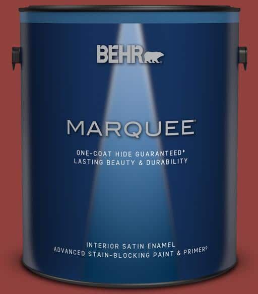 BEHR MARQUEE 1 gal. #PPF-40 Rocking Chair Red Satin Enamel Interior Paint & Primer