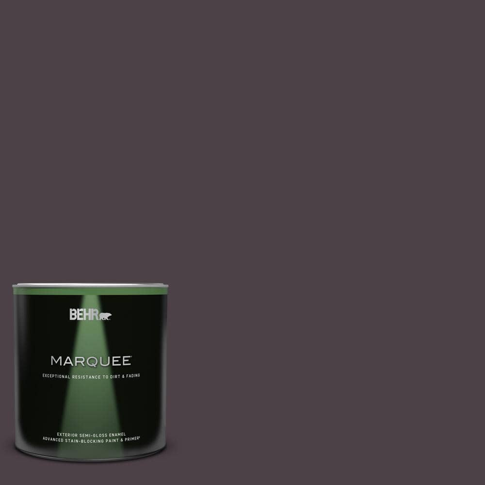 BEHR MARQUEE 1 qt. #BXC-09 Dark Burgundy Wine Semi-Gloss Enamel Exterior Paint & Primer