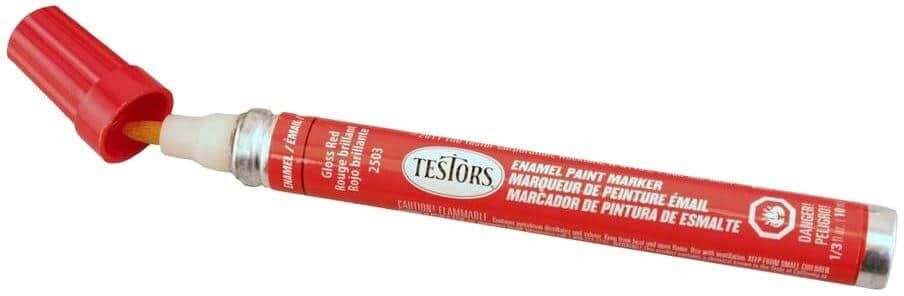 Testors Gloss Red Enamel Paint Marker (6-Pack)