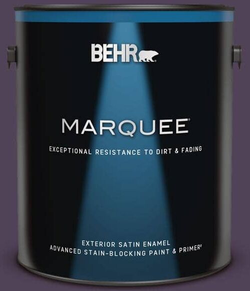 BEHR MARQUEE 1 gal. #S-H-660 Blackberry Harvest Satin Enamel Exterior Paint & Primer