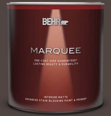 BEHR MARQUEE 1 qt. #790B-7 Bitter Chocolate Matte Interior Paint & Primer