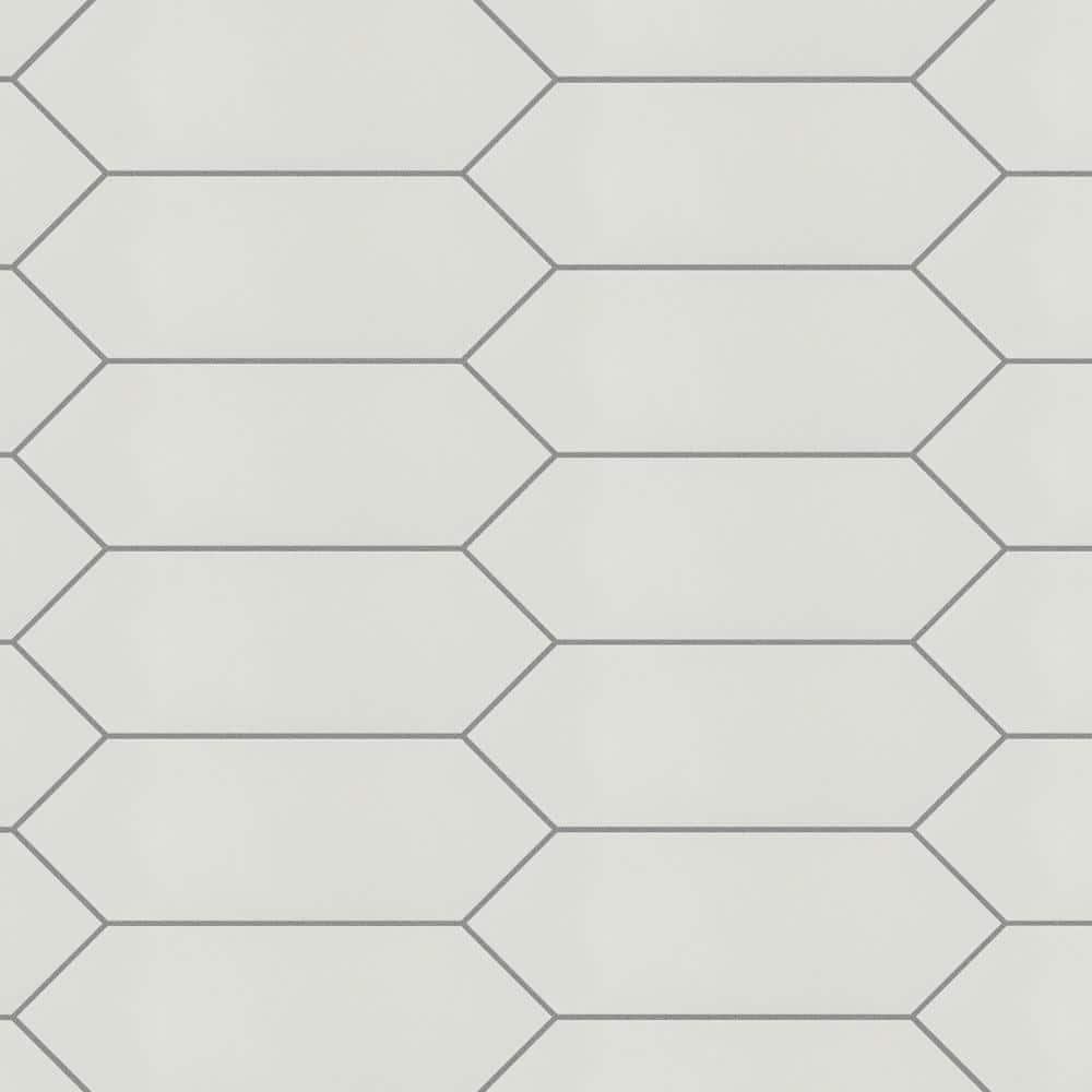 Merola Tile Kite Light Grey 3-7/8 in. x 11-3/4 in. Porcelain Floor and Wall Tile (11.2 sq. ft./Case)