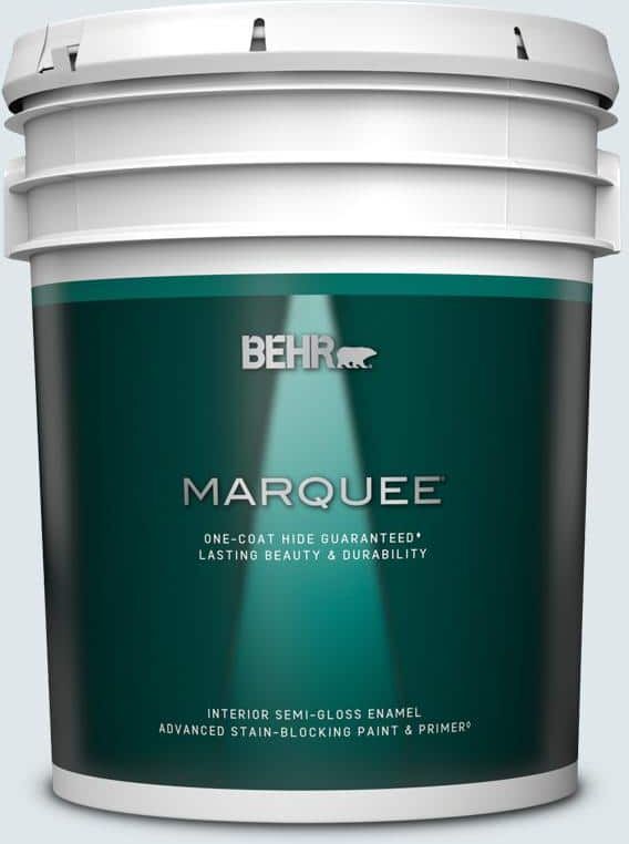 BEHR MARQUEE 5 gal. #570E-1 Glass Bead Semi-Gloss Enamel Interior Paint & Primer