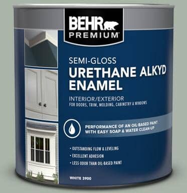 BEHR PREMIUM 1 qt. #BXC-38 Alpine Air Semi-Gloss Enamel Urethane Alkyd Interior/Exterior Paint