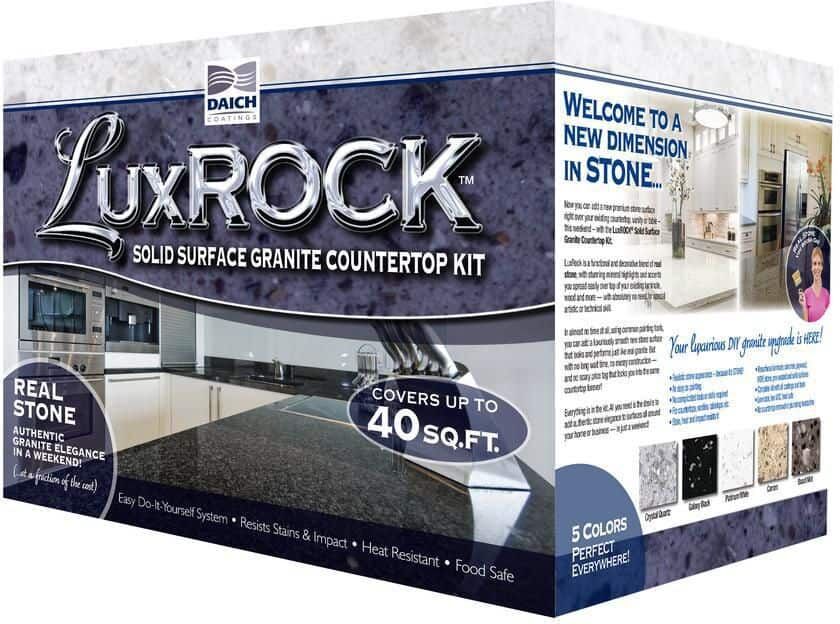 DAICH Lux Rock Solid Surface Granite Countertop Kit - 40 sq. ft. - Carrara