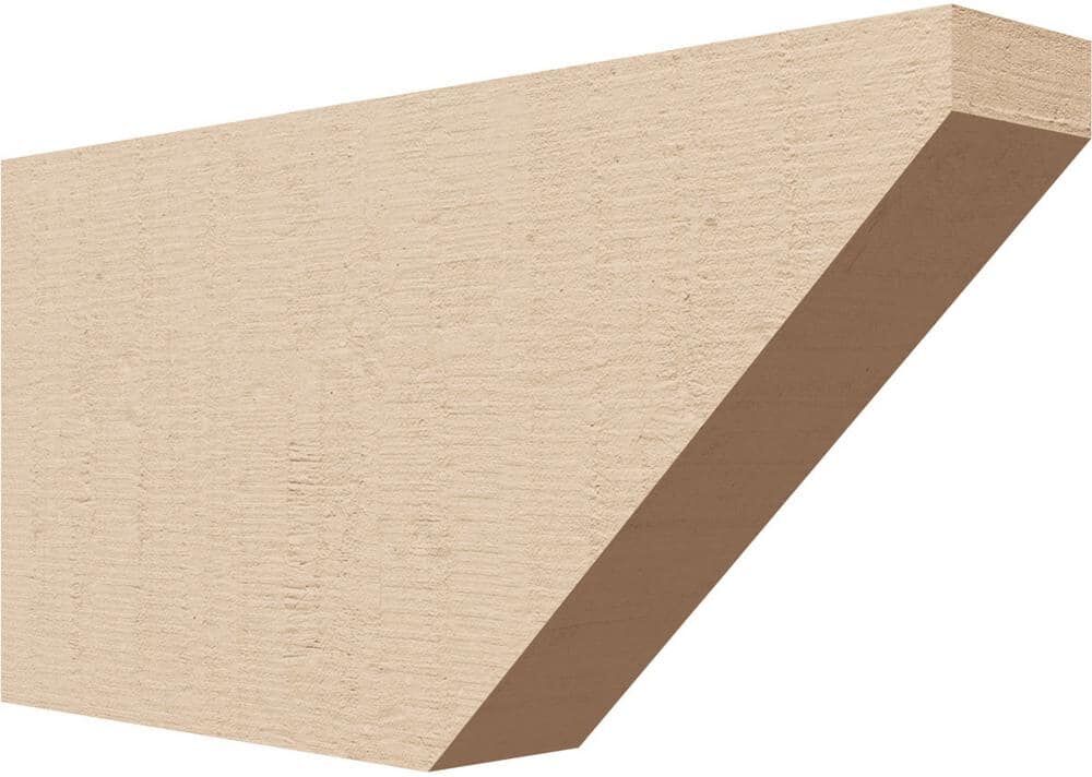 Ekena Millwork 2-in. x 6-in. x 12-in. Concord Woodgrain, Primed Tan Timberthane Polyurethane Rafter Tail Brace