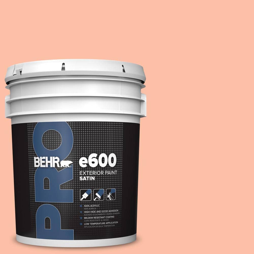 BEHR PRO 5 gal. #220A-3 Sweet Apricot Satin Exterior Paint