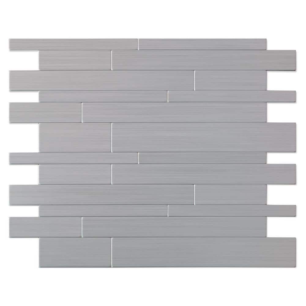 SpeedTiles Murano S2 Stainless 9.72 in. x 12.2 in. x 5 mm Metal Peel and Stick Wall Mosaic Tile (4.78 sq. ft./Case)