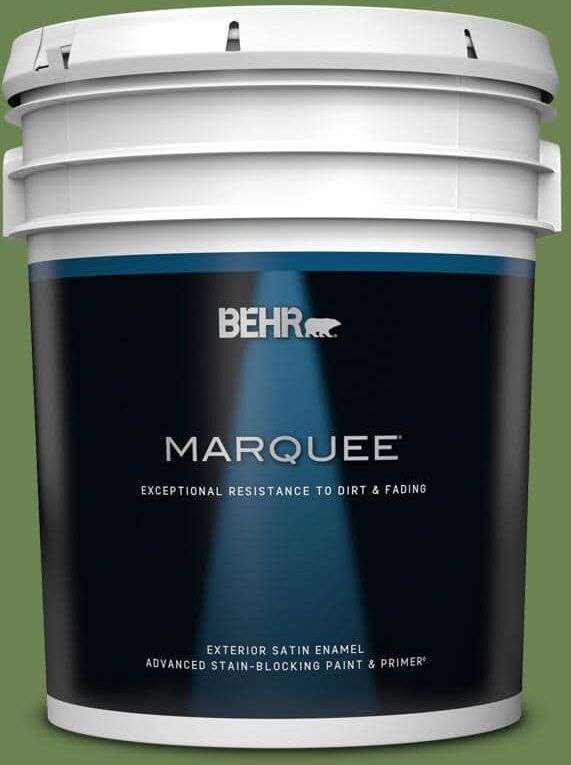 BEHR MARQUEE 5 gal. #430D-6 Happy Camper Satin Enamel Exterior Paint & Primer