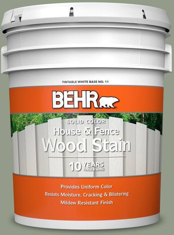 BEHR 5 gal. #430F-4 False Cypress Solid Color House and Fence Exterior Wood Stain