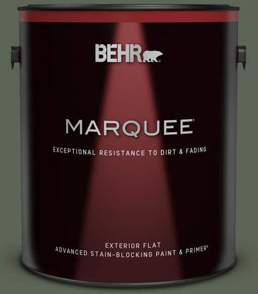 BEHR MARQUEE 1 gal. #T13-16 Pine Cone Pass Flat Exterior Paint & Primer