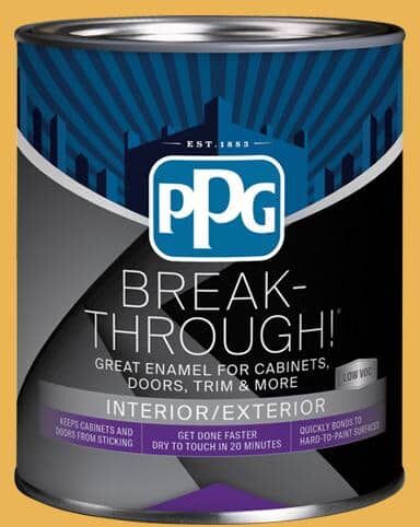 Break-Through! 1 qt. PPG17-19 Oro De Maya Satin Door, Trim & Cabinet Paint