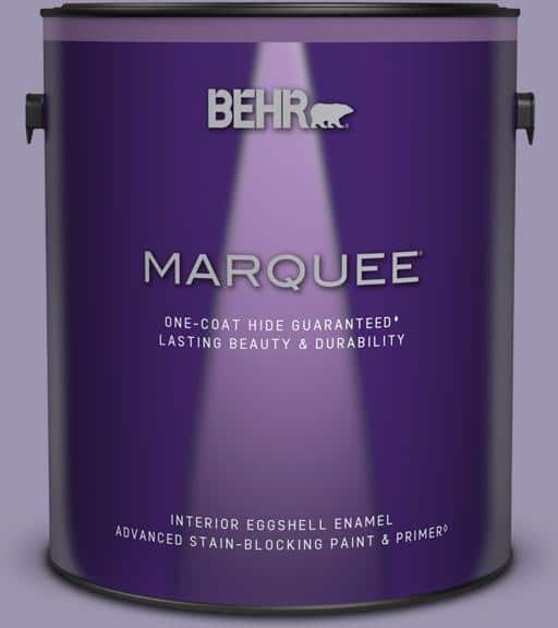 BEHR MARQUEE 1 gal. #S570-4 Night Music One-Coat Hide Eggshell Enamel Interior Paint & Primer