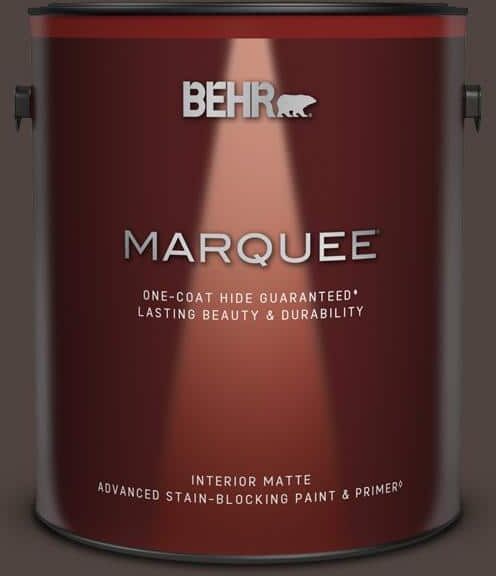 BEHR MARQUEE 1 gal. #790B-7 Bitter Chocolate Matte Interior Paint & Primer