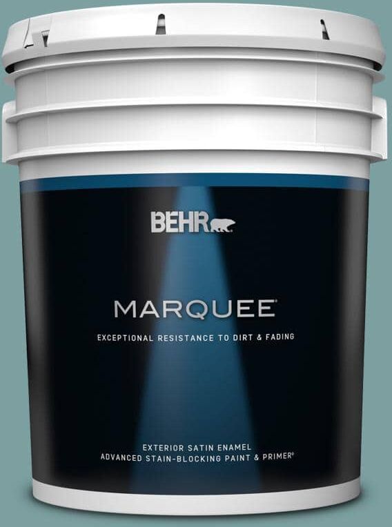 BEHR MARQUEE 5 gal. #S440-4 Tower Bridge Satin Enamel Exterior Paint & Primer