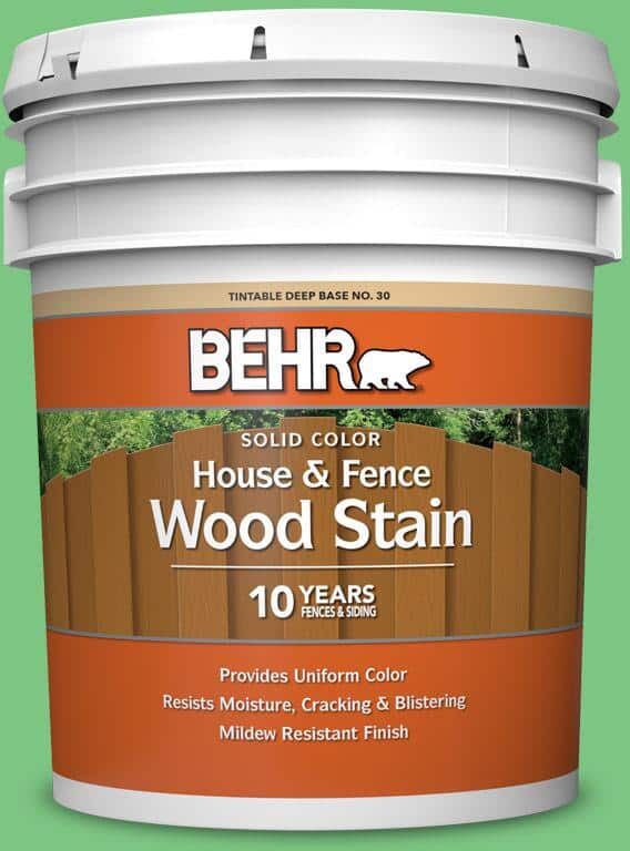 BEHR 5 gal. #P390-5 Garden Stroll Solid Color House and Fence Exterior Wood Stain