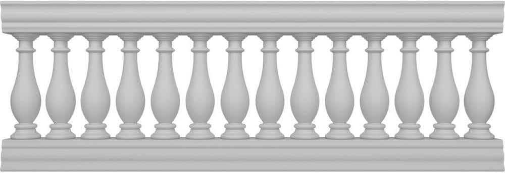 Ekena Millwork Fiberthane Legacy Balustrade 84 in. L x 32 in. H Fiberglass Railing Kit