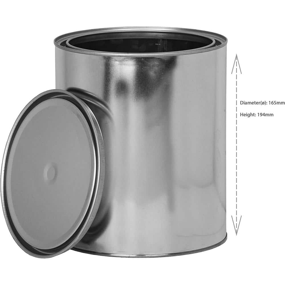 Dyiom 1-Gal. Silver Paint Bucket, Paint Can with Lid and Handle (Pack of 6)