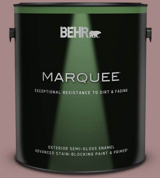 BEHR MARQUEE 1 gal. #120F-4 Blackberry Mocha Semi-Gloss Enamel Exterior Paint & Primer