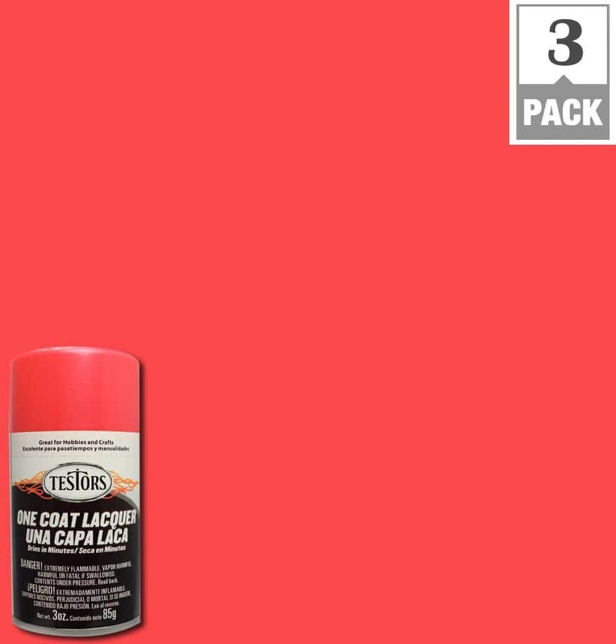 Testors 3 oz. Electric Pink Lacquer Spray Paint (3-Pack)