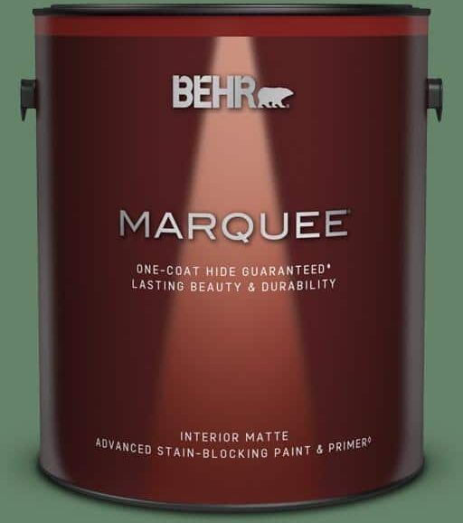 BEHR MARQUEE 1 gal. #BIC-55 Garden Greenery Matte Interior Paint & Primer