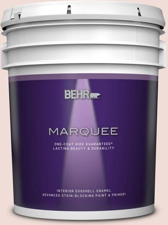 BEHR MARQUEE 5 gal. #BIC-05 Shabby Chic Pink Eggshell Enamel Interior Paint & Primer