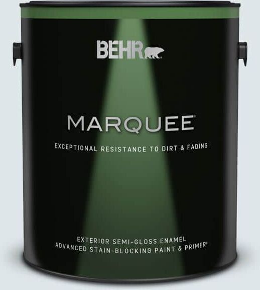 BEHR MARQUEE 1 gal. #570E-1 Glass Bead Semi-Gloss Enamel Exterior Paint & Primer