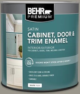 BEHR PREMIUM 1 qt. #MQ2-60 Iron Gate Satin Enamel Interior/Exterior Cabinet, Door & Trim Paint