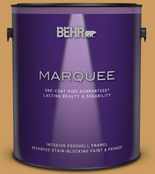 BEHR MARQUEE 1 gal. #M280-6 Solid Gold Eggshell Enamel Interior Paint & Primer