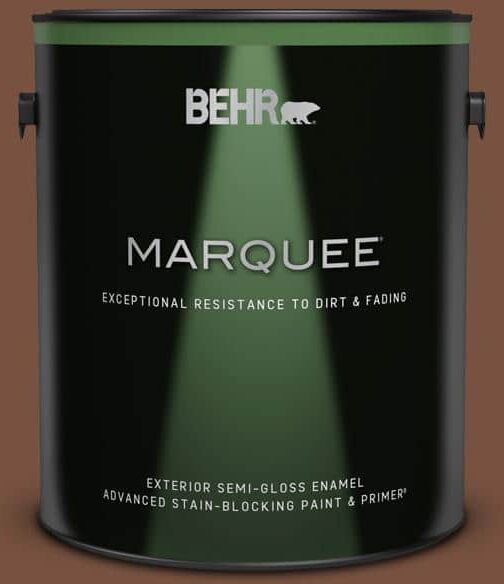 BEHR MARQUEE 1 gal. #240F-7 Root Beer Semi-Gloss Enamel Exterior Paint & Primer