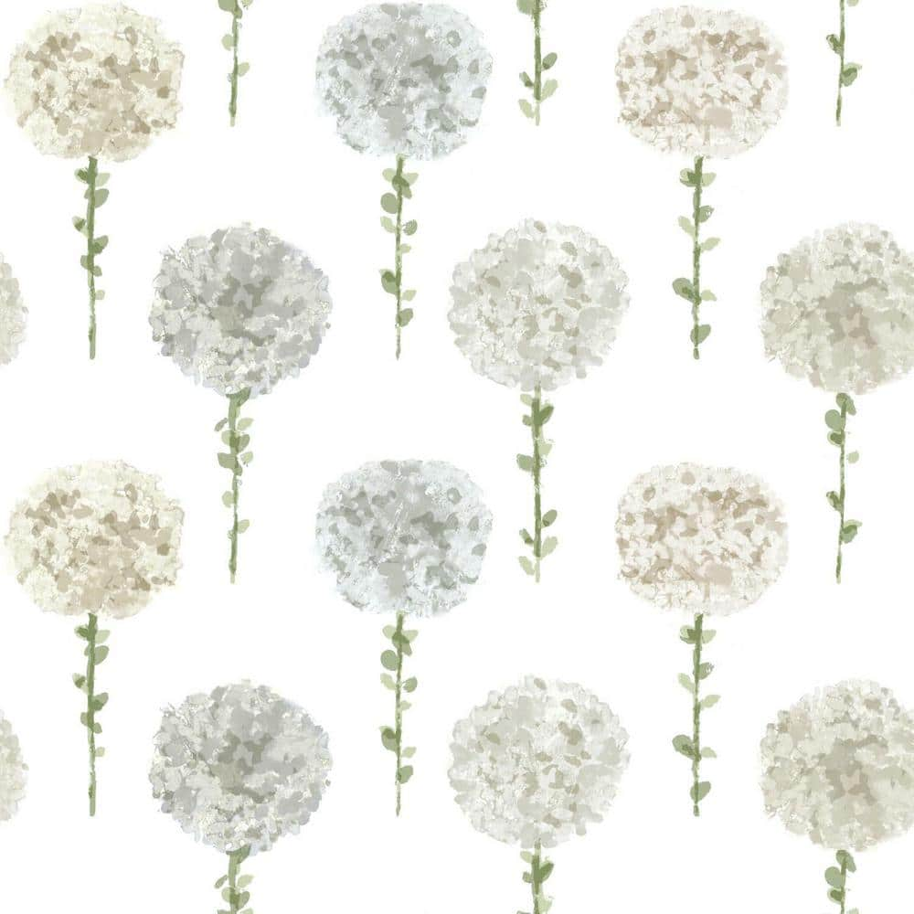 RoomMates 28.29 sq. ft. Mum Floral Peel and Stick Wallpaper